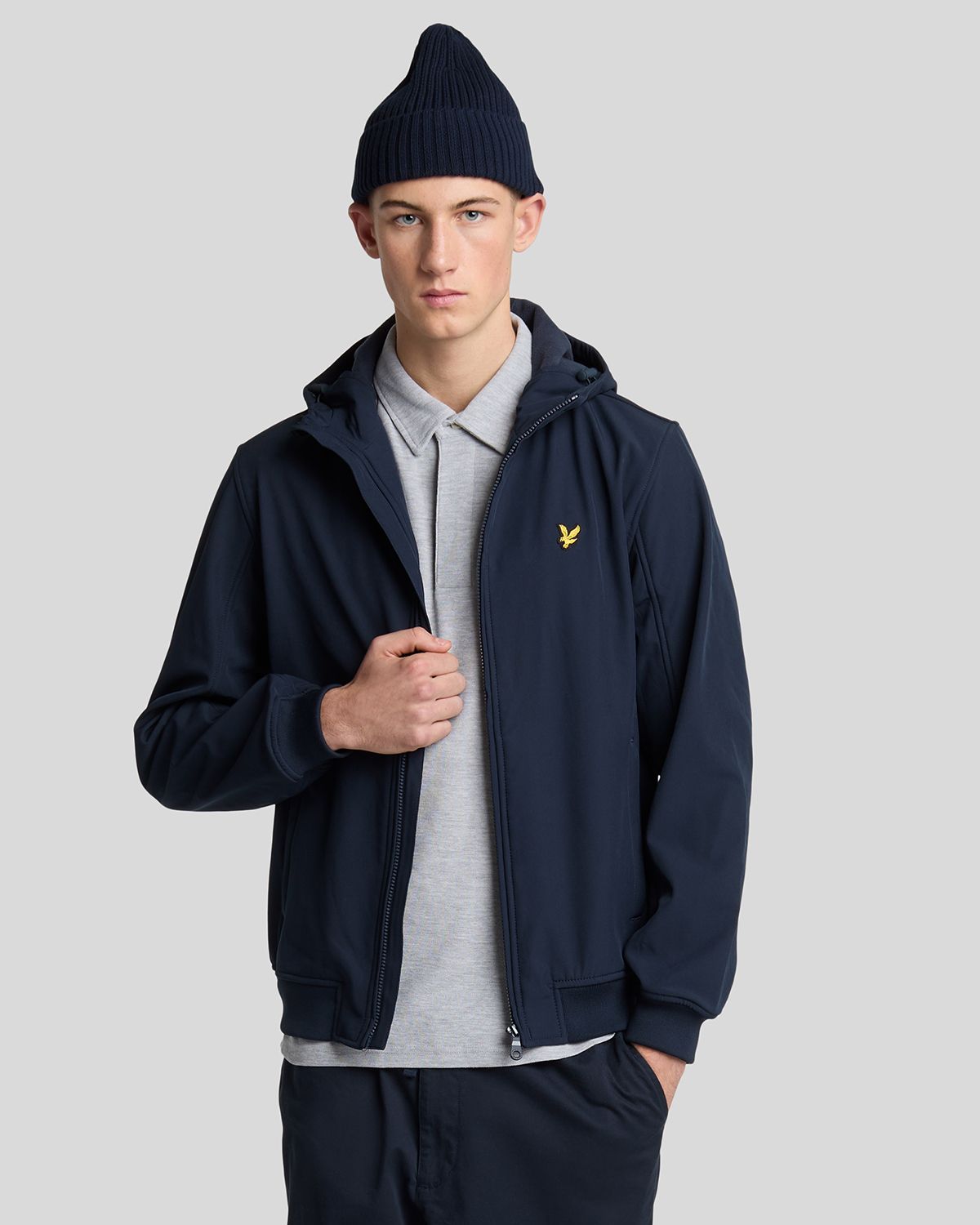 Lyle-and-scott-1874 Jackets And Jackets Man Lyle And Scott 1874 Jk2110v Fleece Softshell Z271 Dark Navy In Blue
