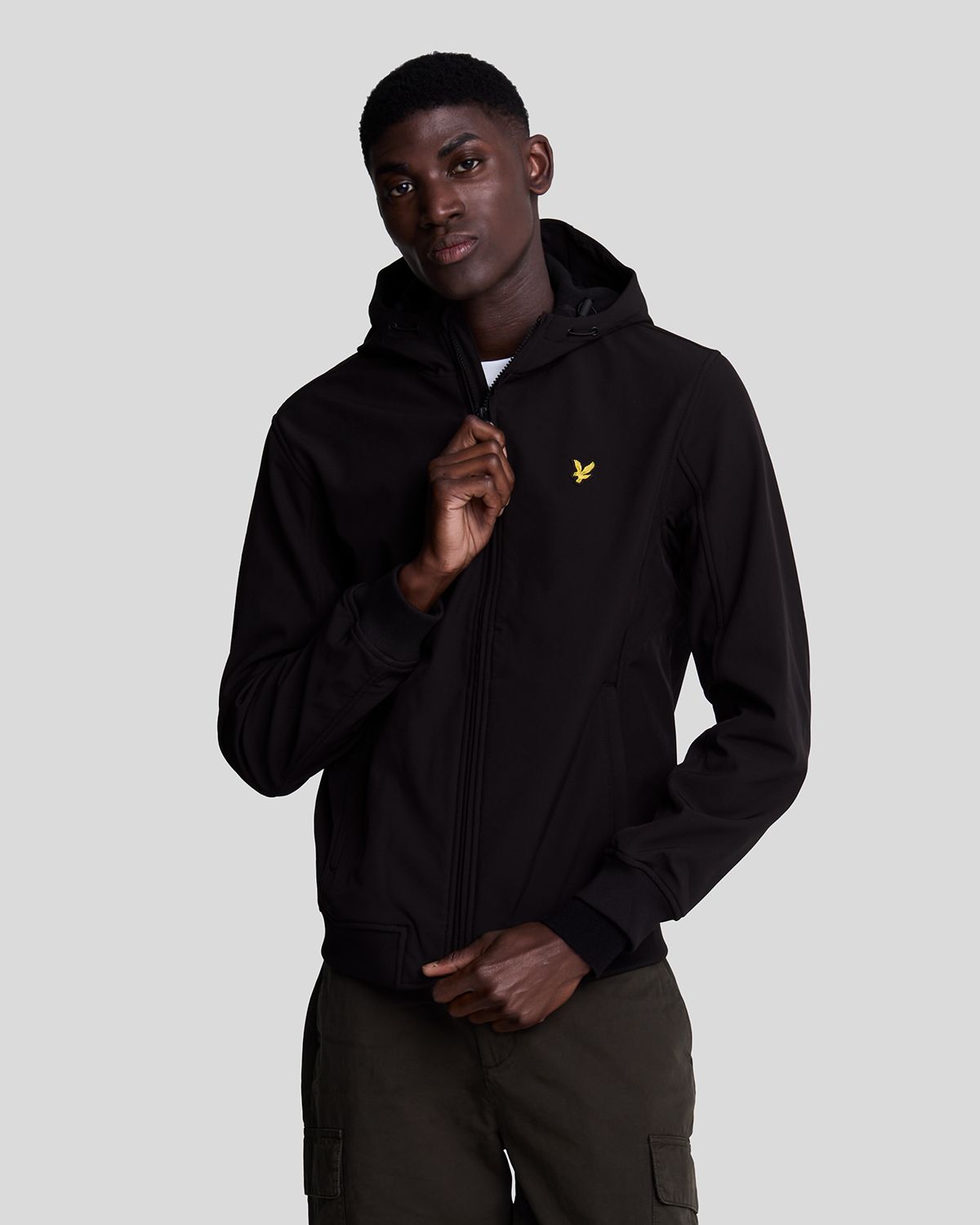 Lyle-and-scott-1874 Jackets And Jackets Man Lyle And Scott 1874 Jk2110v Fleece Softshell Z865 Jet Black In Black