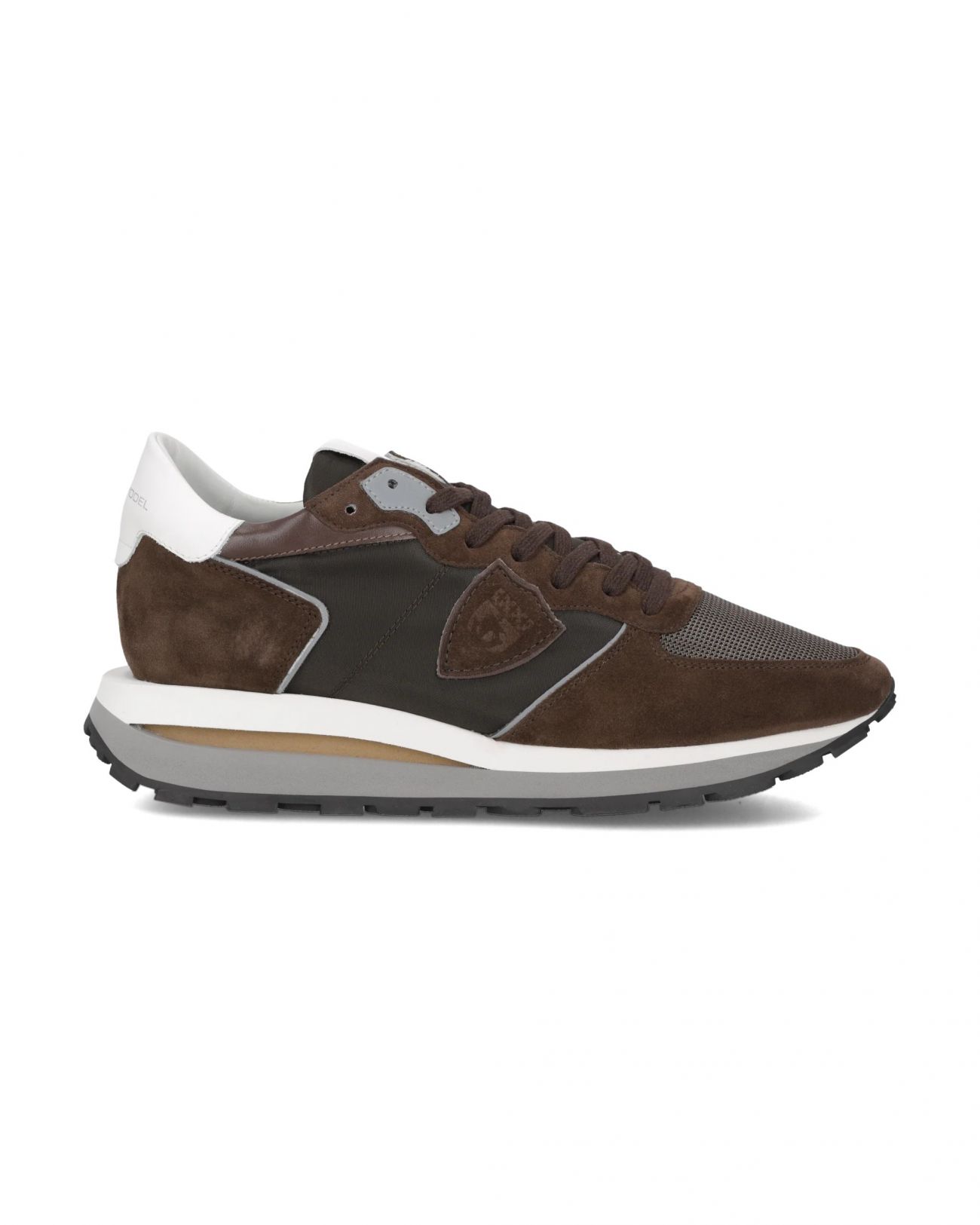 Philippe Model Men's Sneakers Paris ♪ W023 Tropez Haute Low Mondoal Brun In Brown