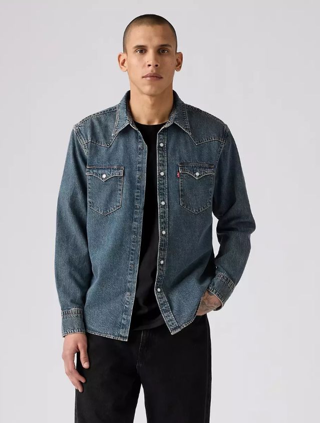 Levi's Jackets Man Levis 85744 0103 - The Trucker Freeport Brown In Blue