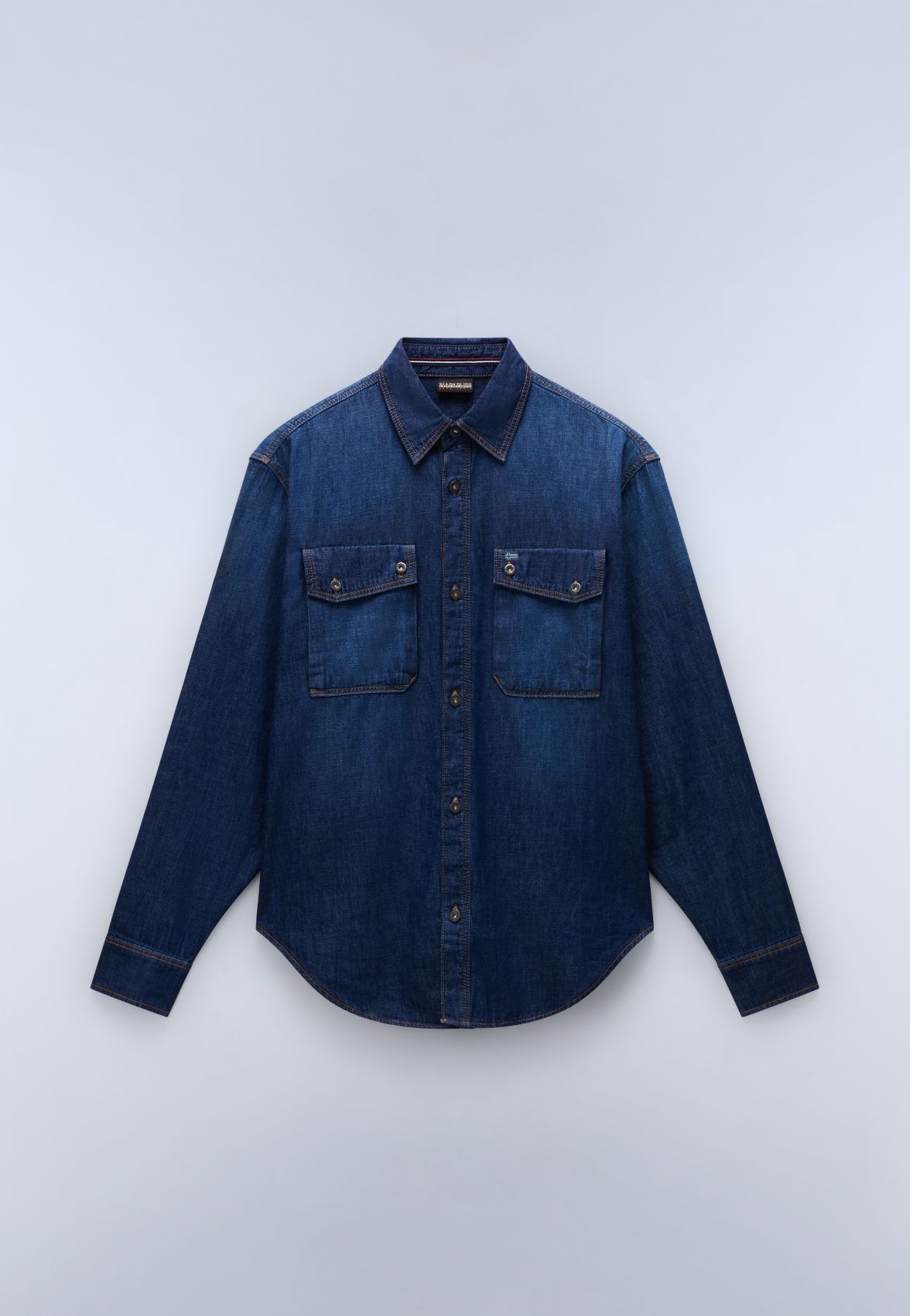 Napapijri Shirts Man O-kiene Np0a892z D1d In Blue