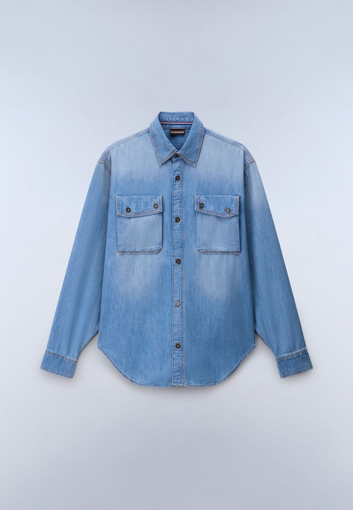 Napapijri Shirts Man  O-kiene Np0a892z D1b1 In Blue