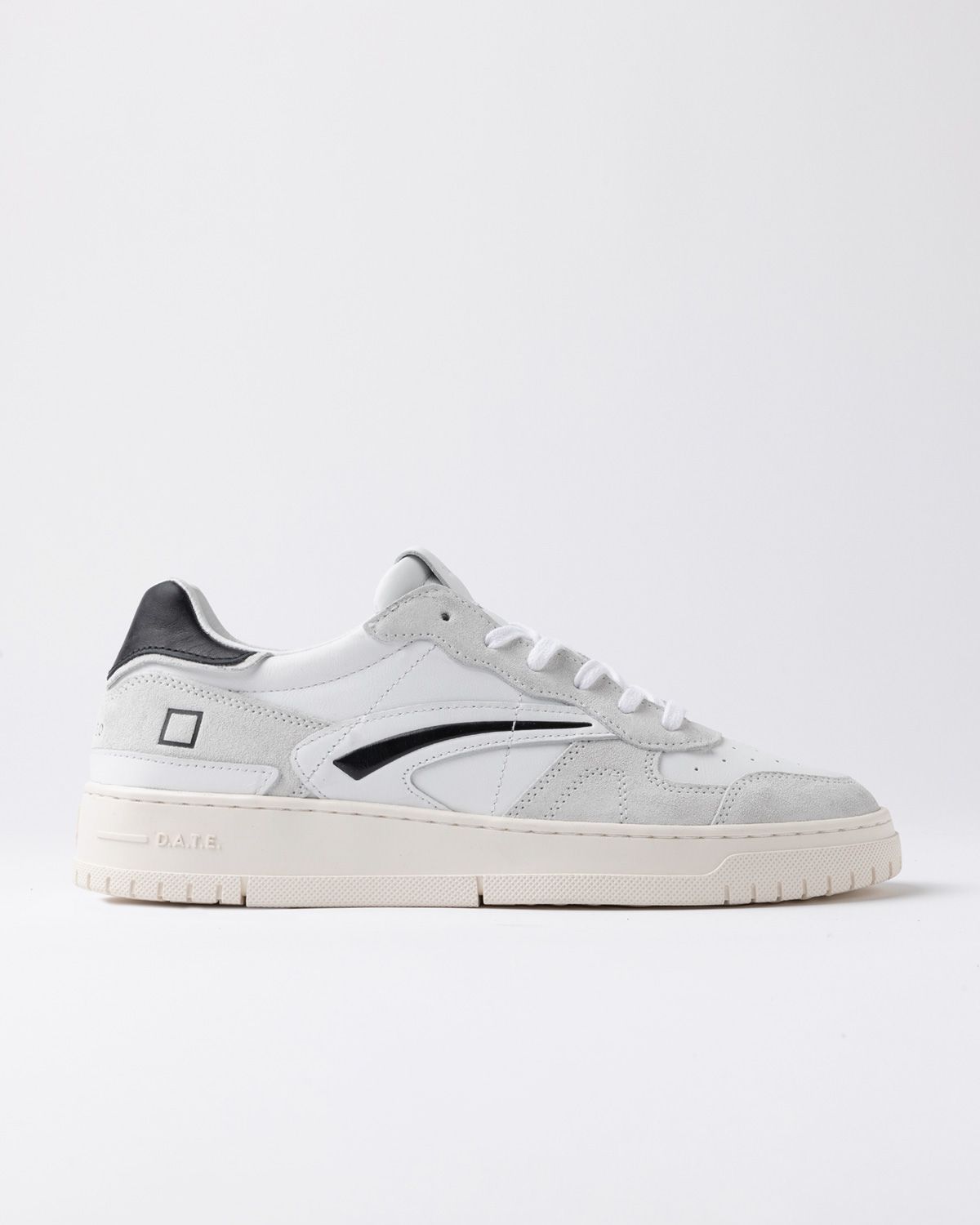 Date Suede-leather-panel Sneakers In Gray
