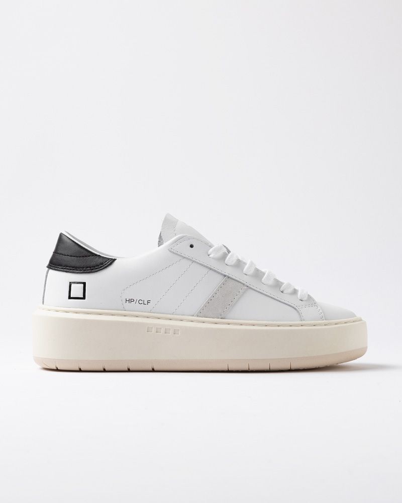 Date Leather Sneakers In White