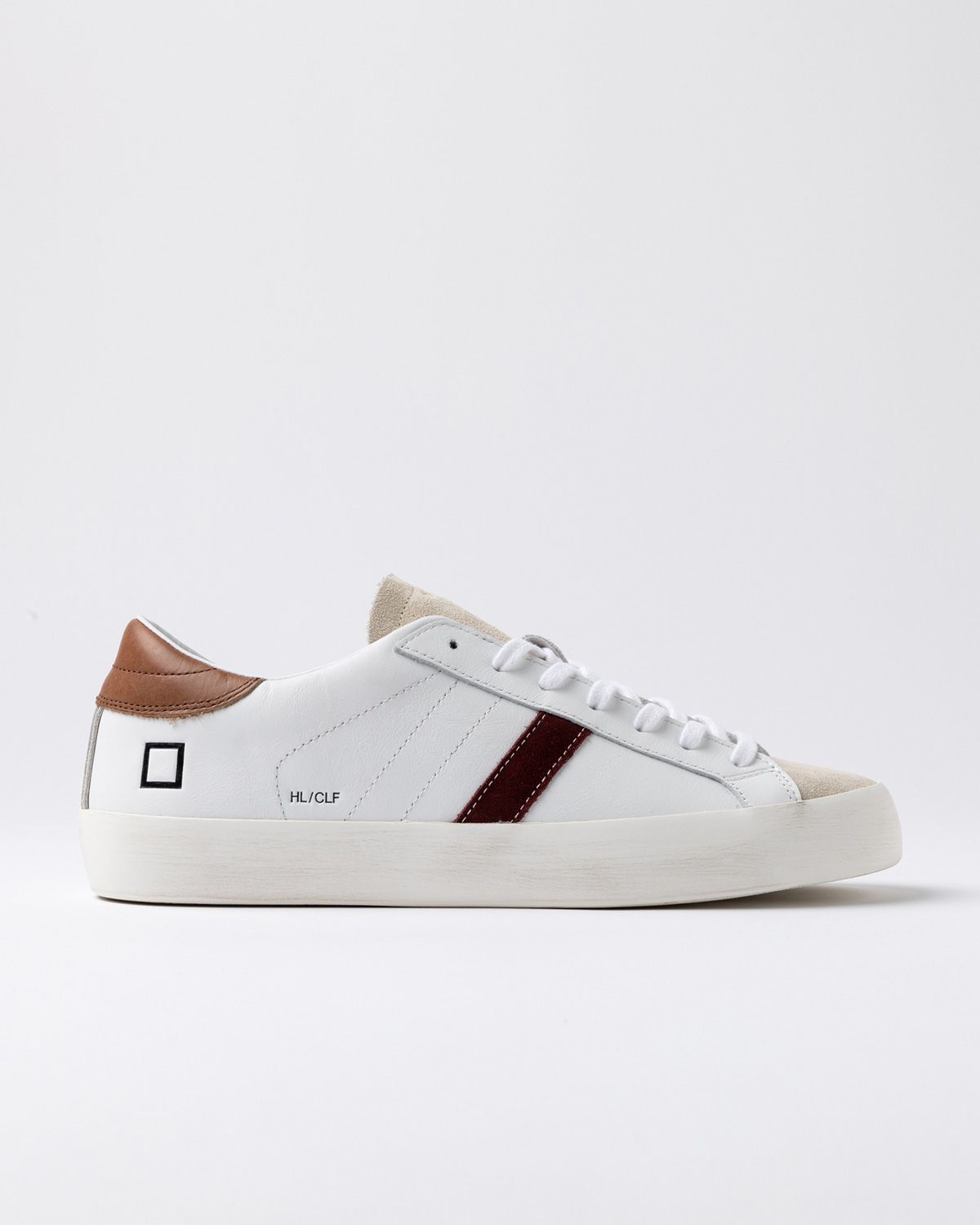 Date Leather Striped Sneakers In Animal Print