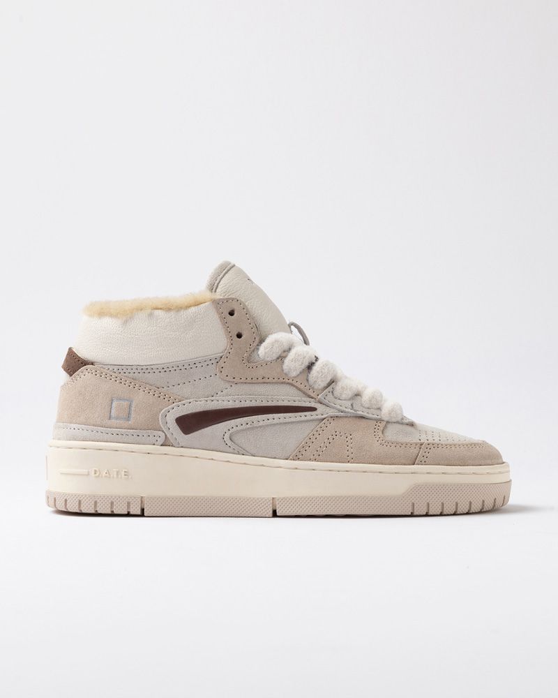 Date Sneakers Woman  W431-thf-nt-bi High Fur Natural Beige In Nude