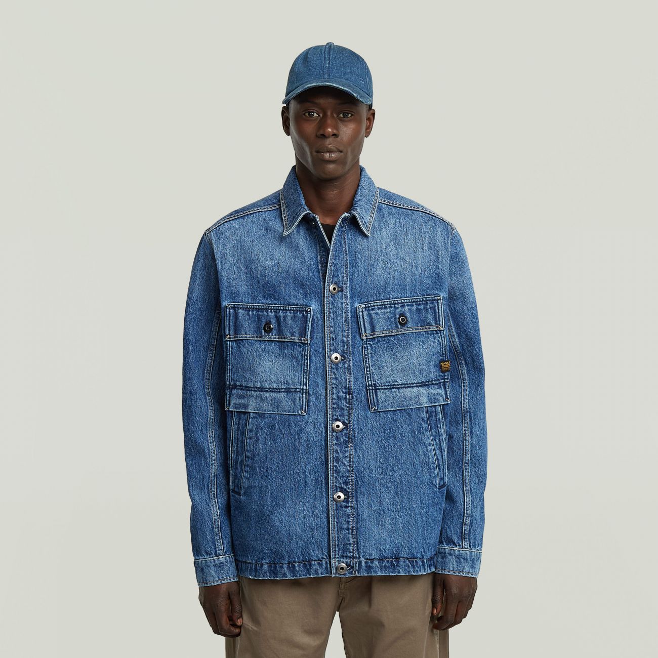 G-star Jackets And Jackets Man  D26462-d788 Mosa Overshirt H127 Worn In Waterways In Blue
