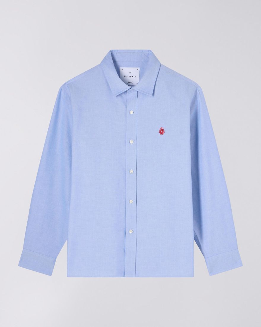 Edwin Shirts Man I034964 Big Ox-shirt 01.67 Blue In Blue