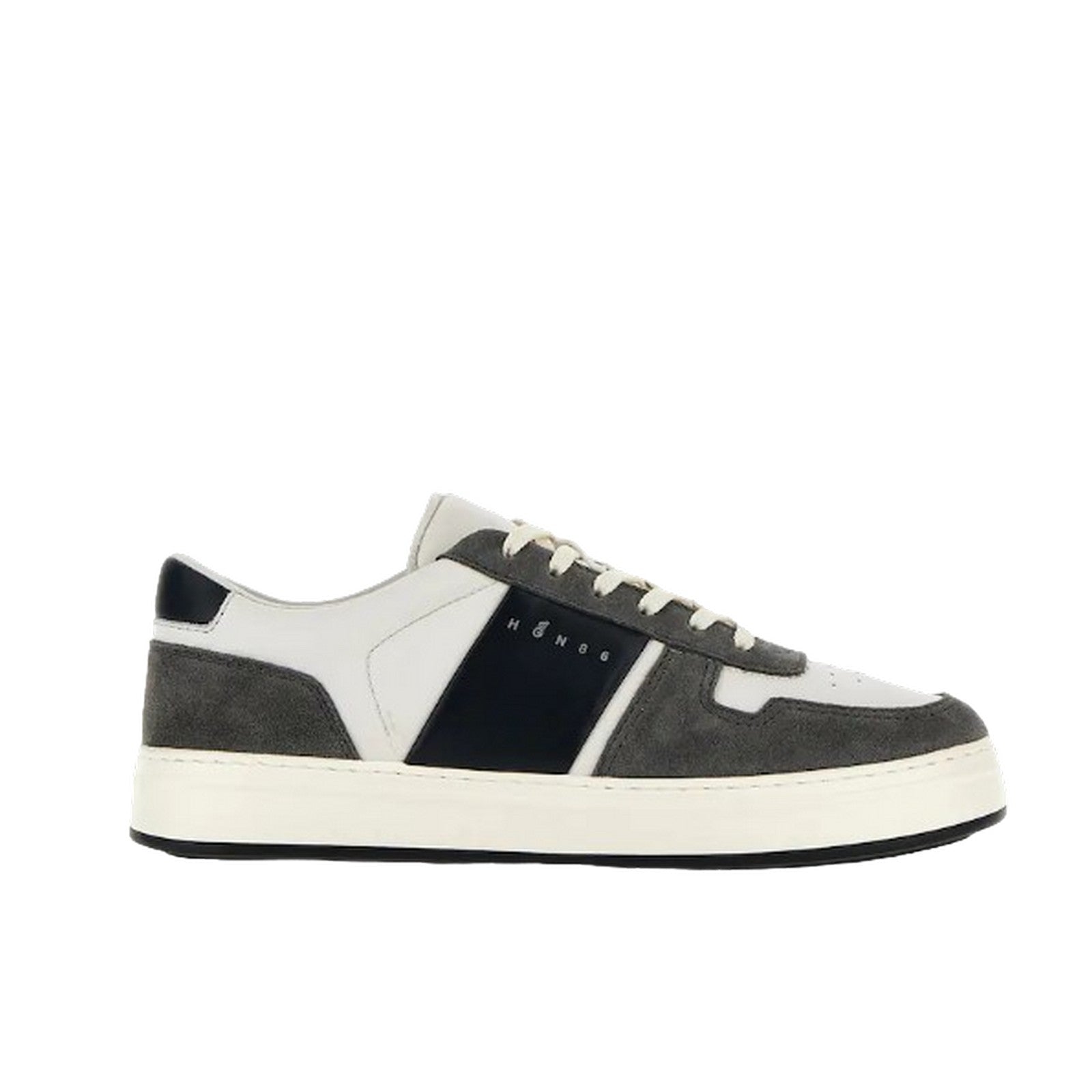 Hogan Smooth And Suede Leather H-tv Sneakers. In White