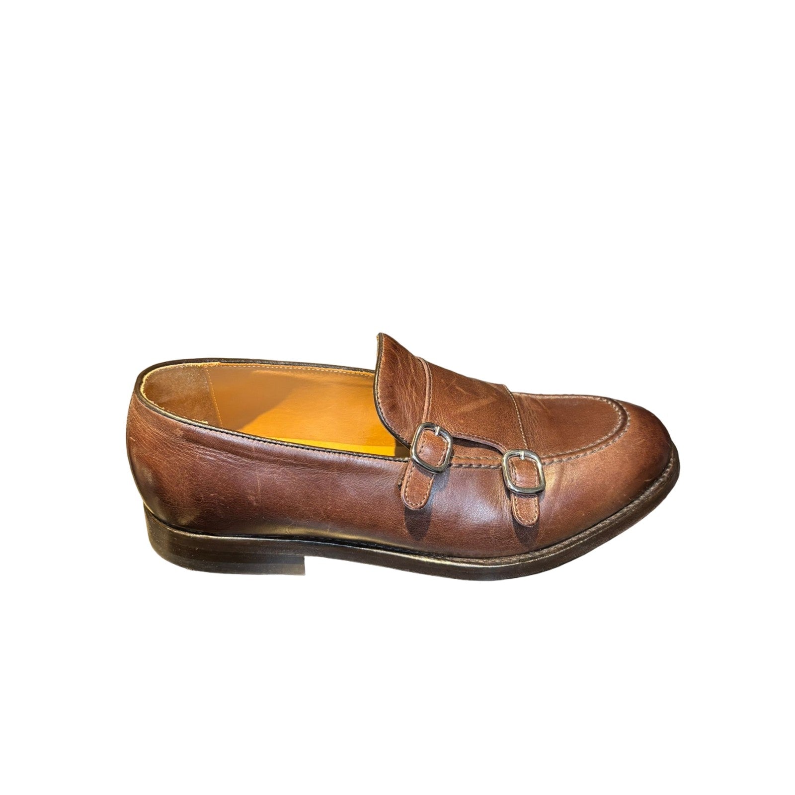 Mocassini man Green George - rustic 20 leather - brown
