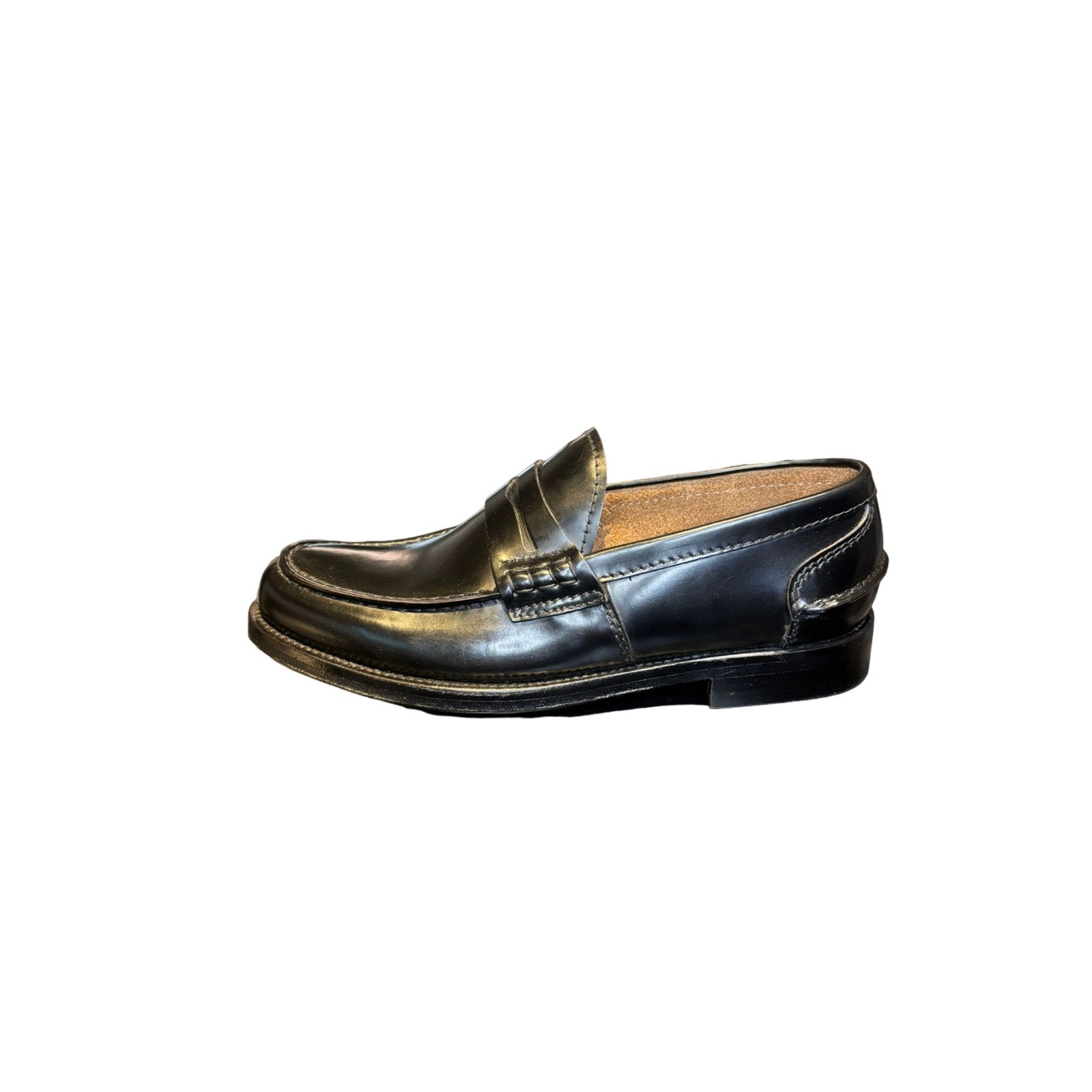 Green George Shoes Stringed Low Man  - Black Polished - Black In Black