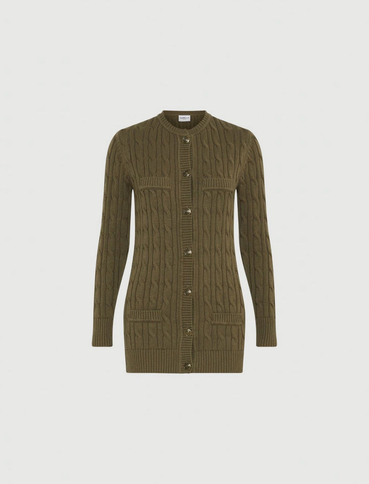 Marella Cardigan Woman Kaki In Green
