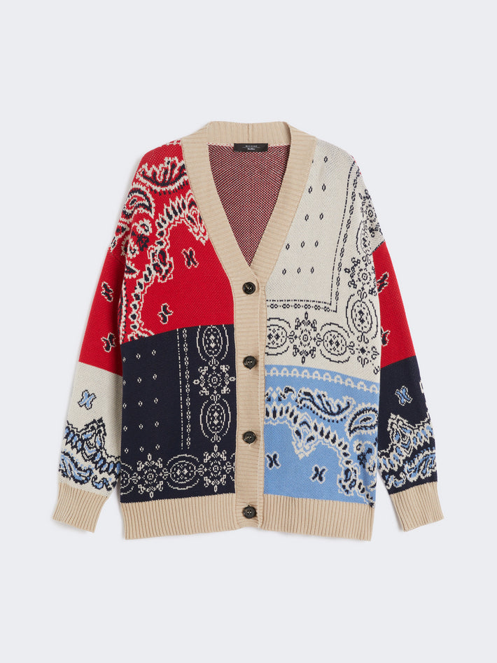 multicolored woman knit