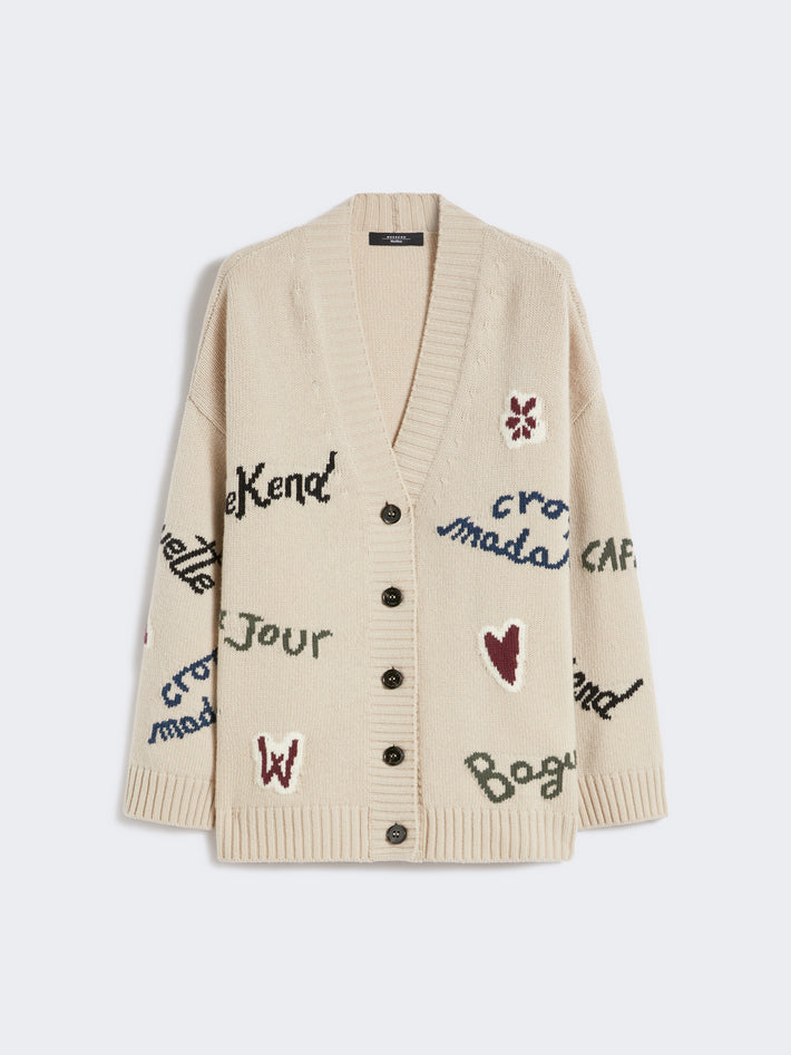 Max Mara Cardigan Woman Ecru In Neutral