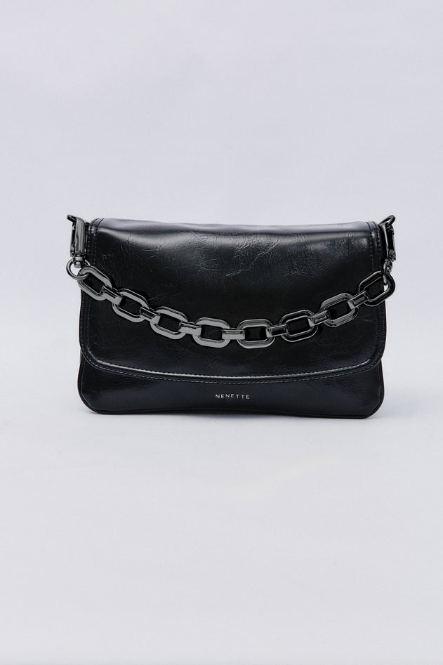 schwarze Frau Handtasche