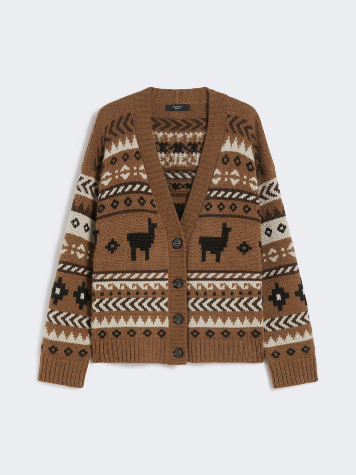Max Mara Cardigan Woman Camel In Brown