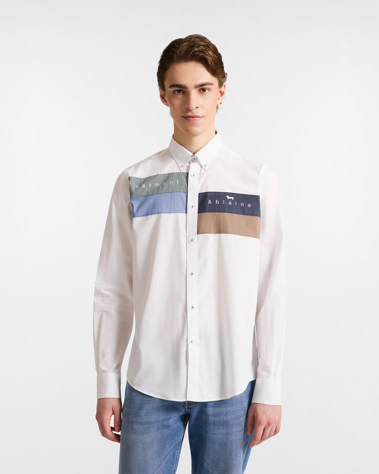 Harmontblaine White Man Shirt In White