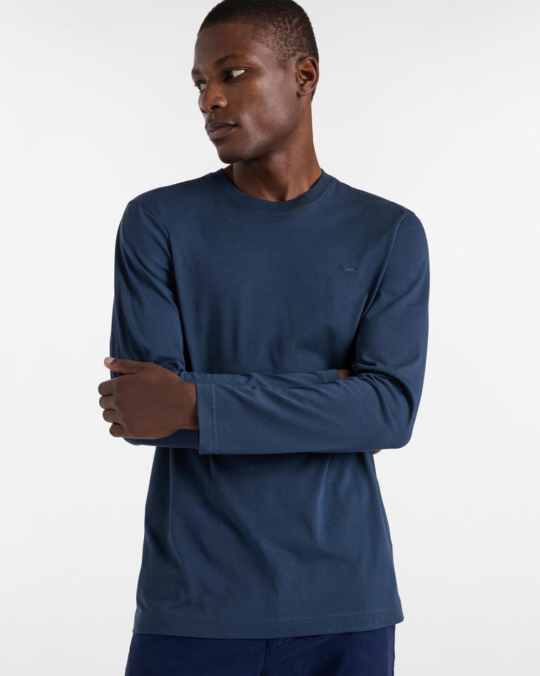 Harmontblaine T-shirt Man Blue Navy In Animal Print