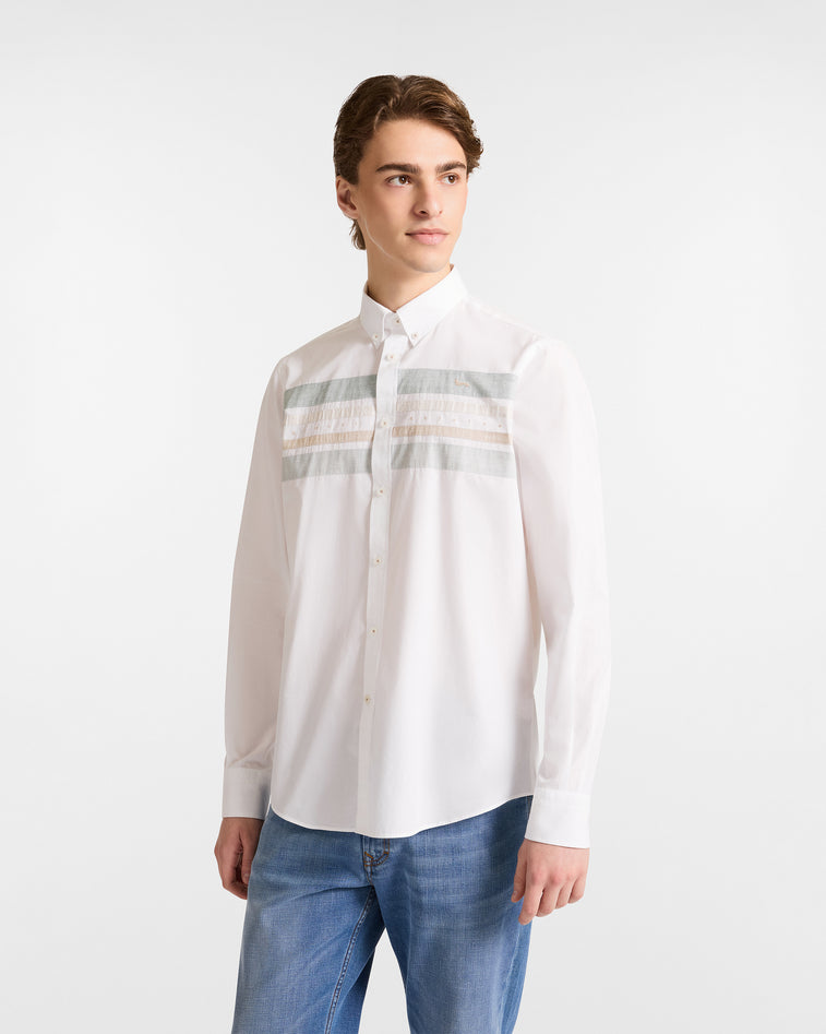 Harmontblaine White Man Shirt In Neutral
