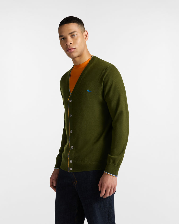 Harmontblaine Cardigan Man Green In Green