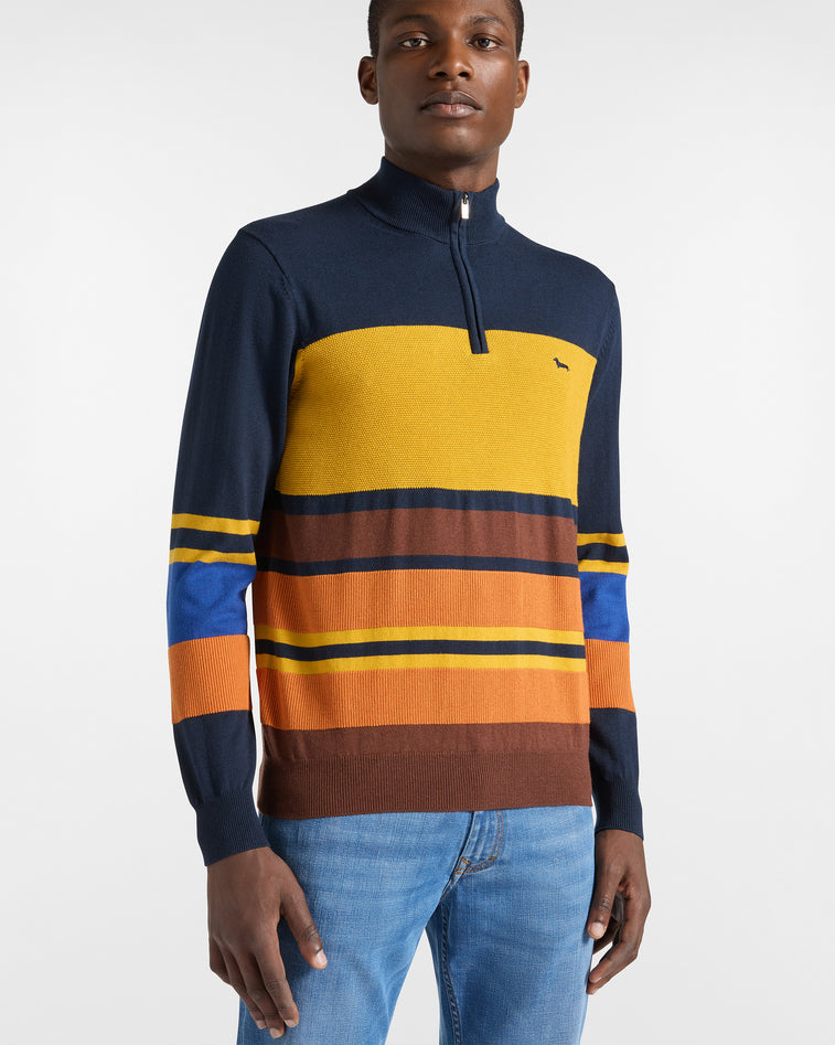 multicolored man pullover