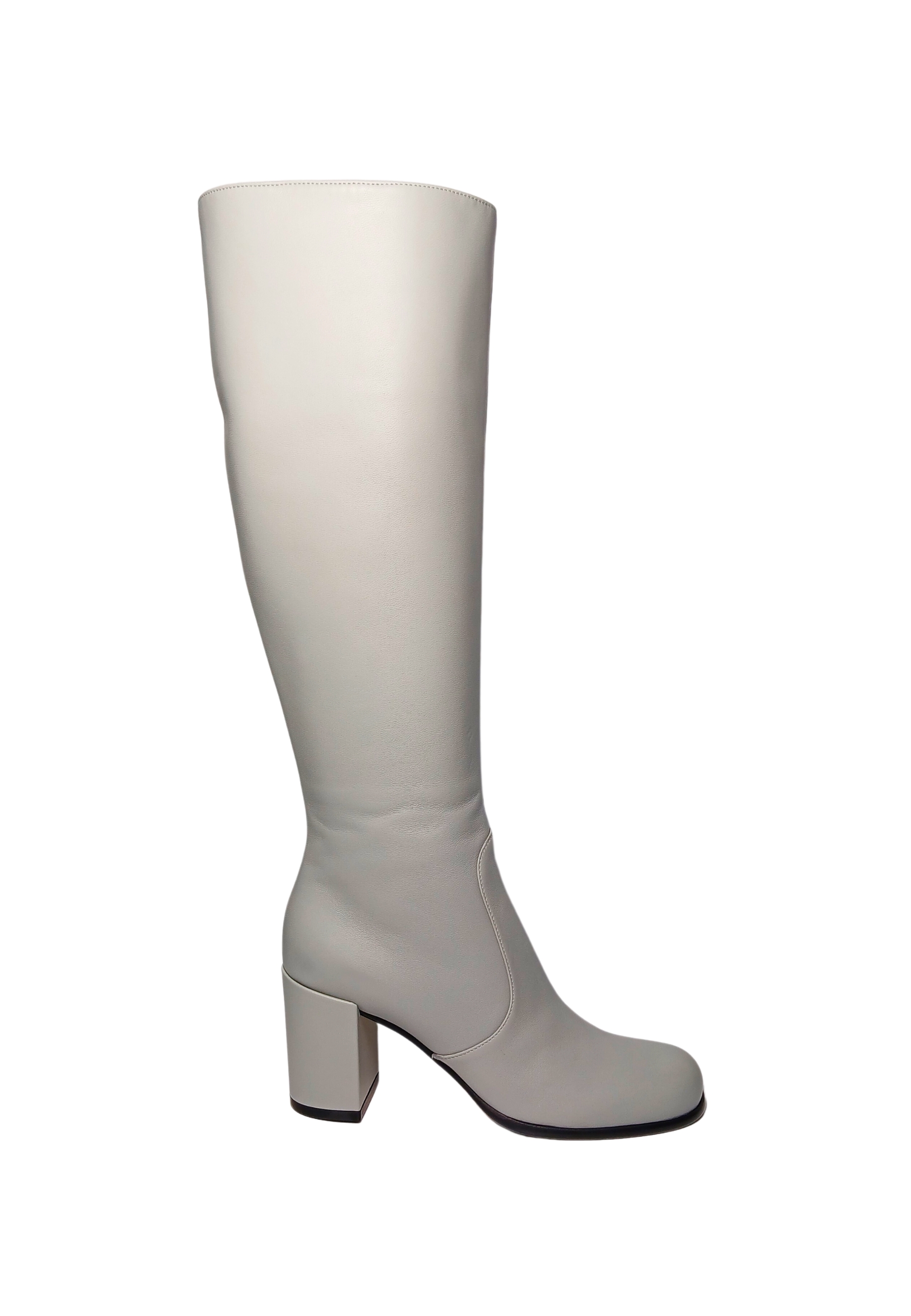 Women's Shoes Sergio Rossi Sticale with soft fog-tacco leather chunky-zip side