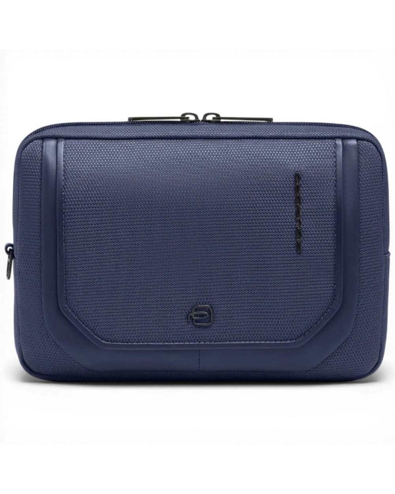 Piquadro Pommes de terre S143 Cuir bleu et tissu avec epaule amovible
