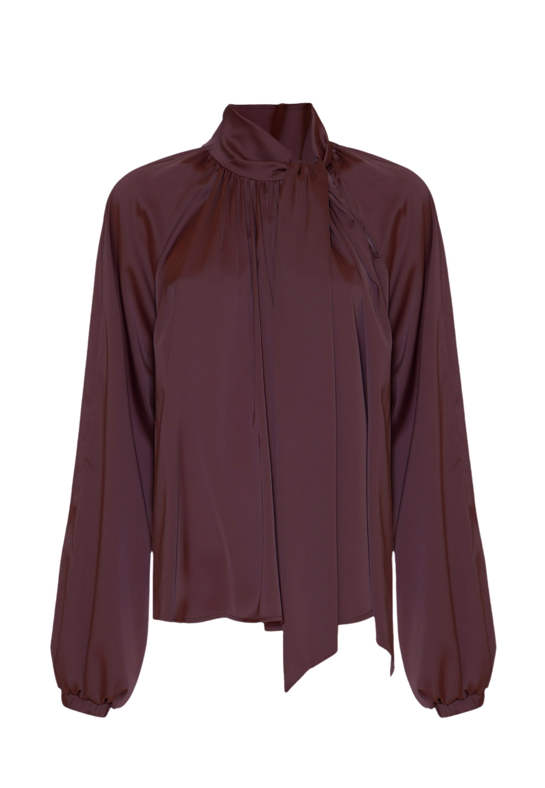blouse in satin Woman Soallure with scarf