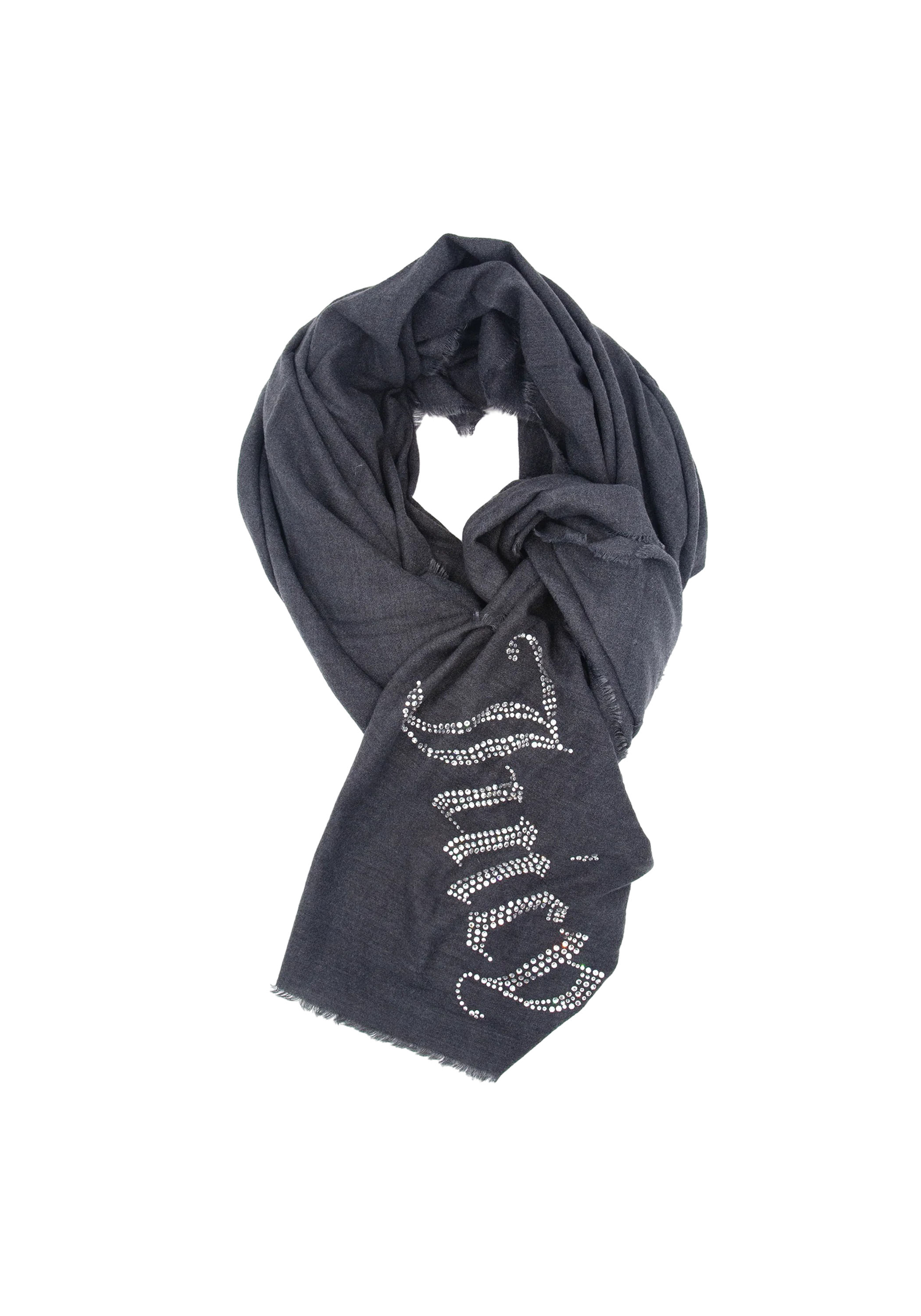 Juicy Couture Kimberly Pashmina W/ Rine Polyester Woman Aijql8540wpo000-blk Black In Black