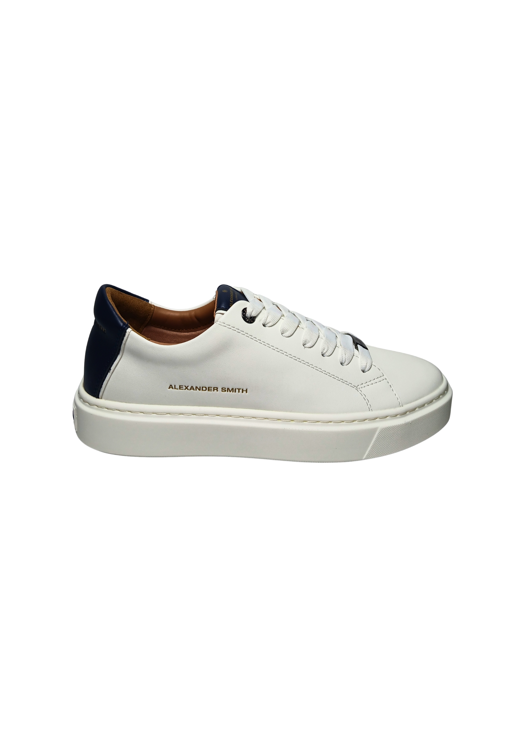 albcldm-9010-wbl Alexander Smith Herren weiBes Leder