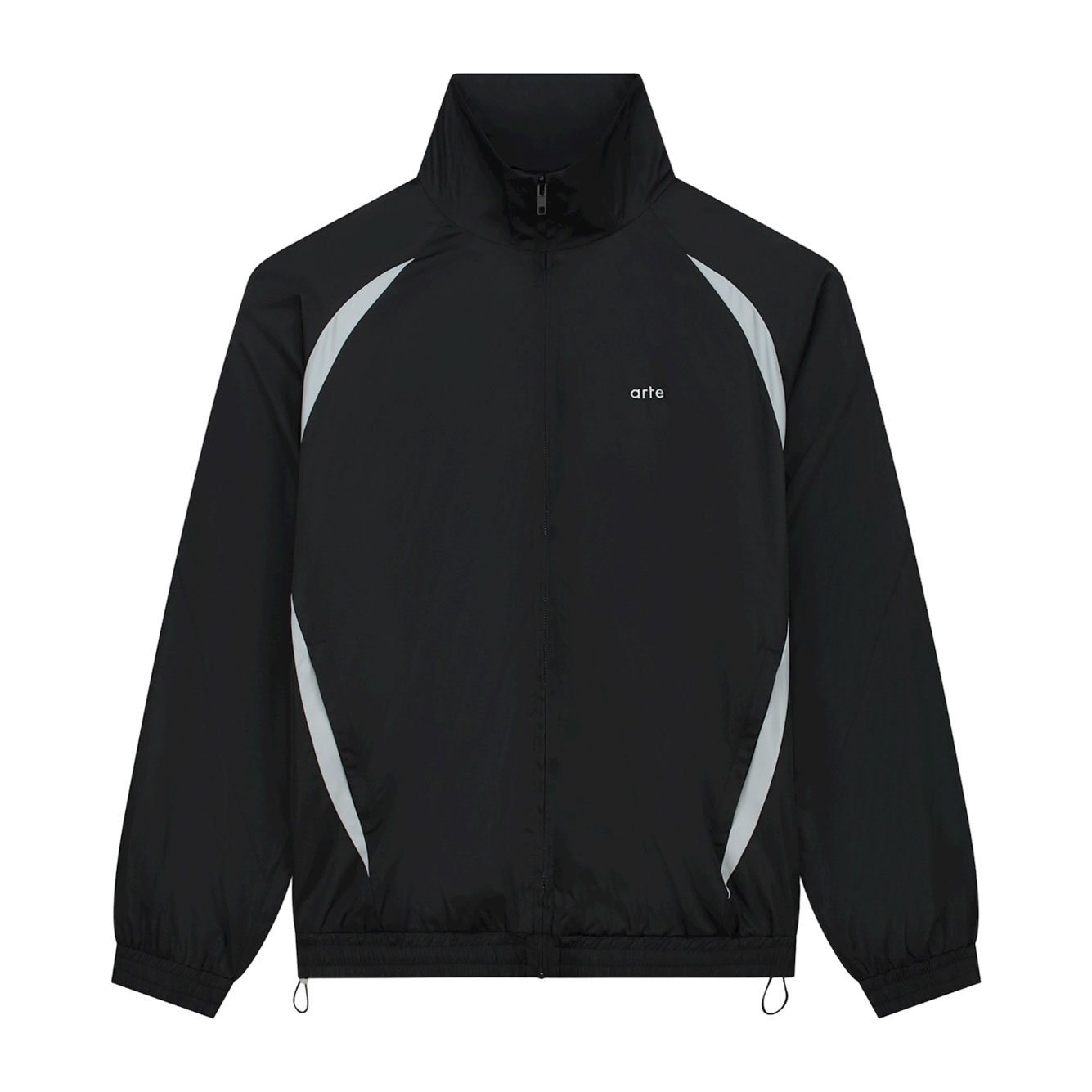 Arte Antwerp Felt  Two-tone Tracksuit Jacket In Black