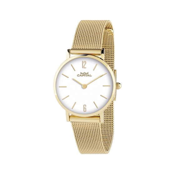 Capital Donna Watch  Ax61-01-oz 26 Mm In Gold