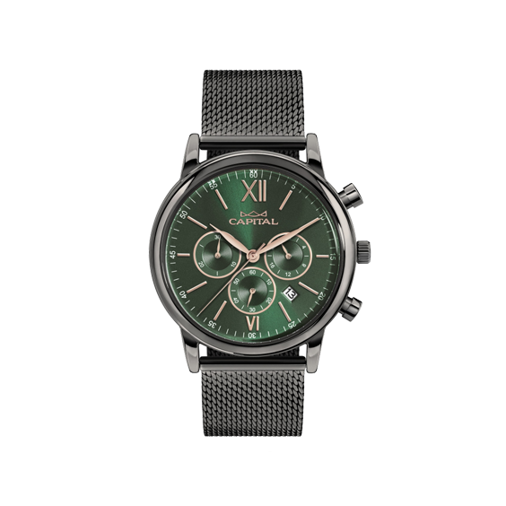 Capital Man  Ax718-02-lz 43 Mm In Black