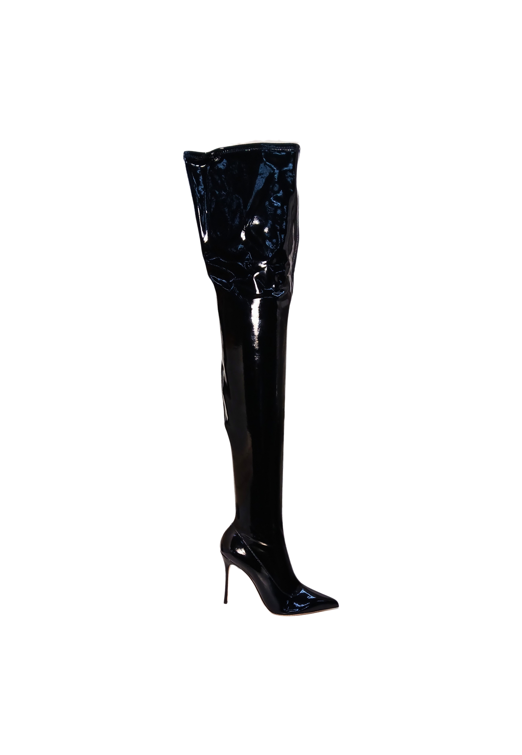 Women's Shoes Sergio Rossi High glossy smooth leather boot