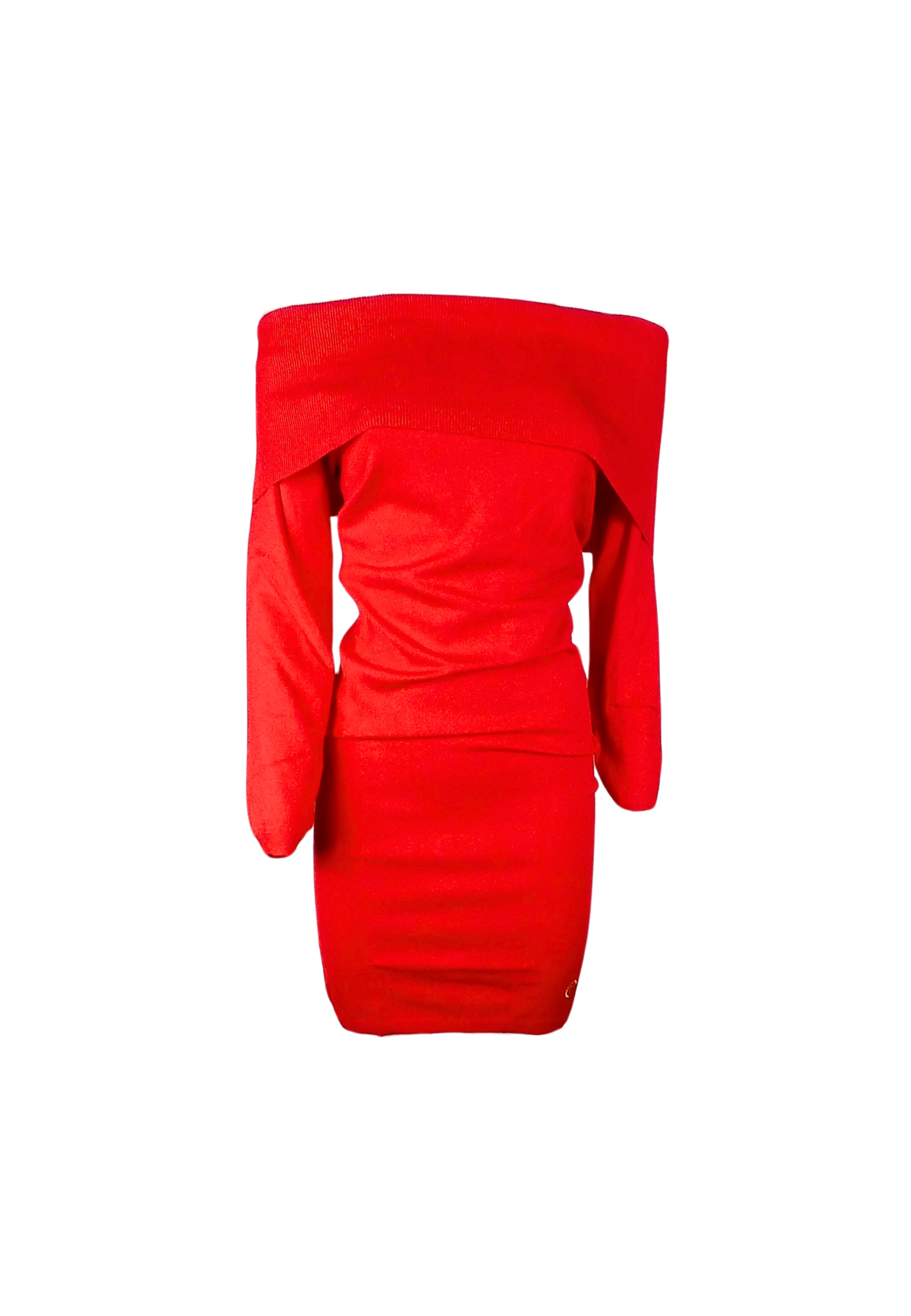 Women's Dress Cristina Effe Slim ribbed dress, boat neck and long sleeves