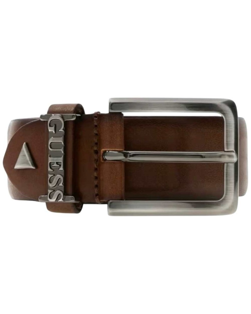 Guess verstellbarer Gurtel &amp; nicht reversibel H35 Einstellbarer brauner Mann mit Metallschnalle