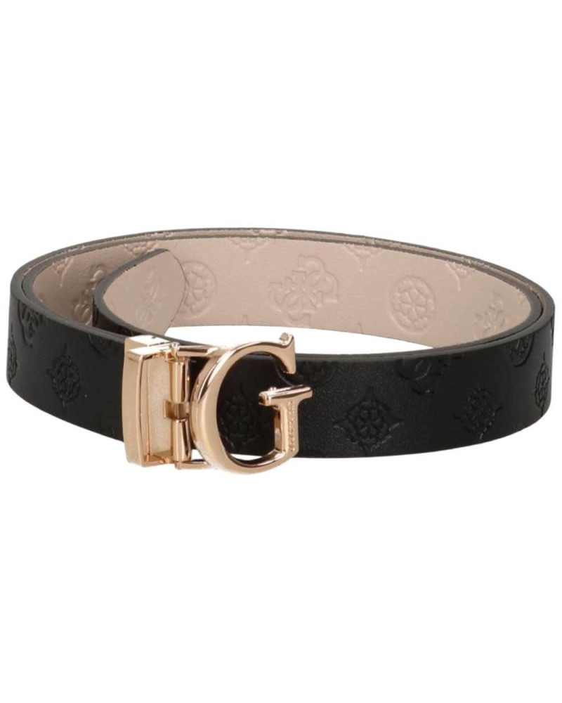 Guess Logo reglable et reversible Monogramme noir fonce Taupe reglable et reversible