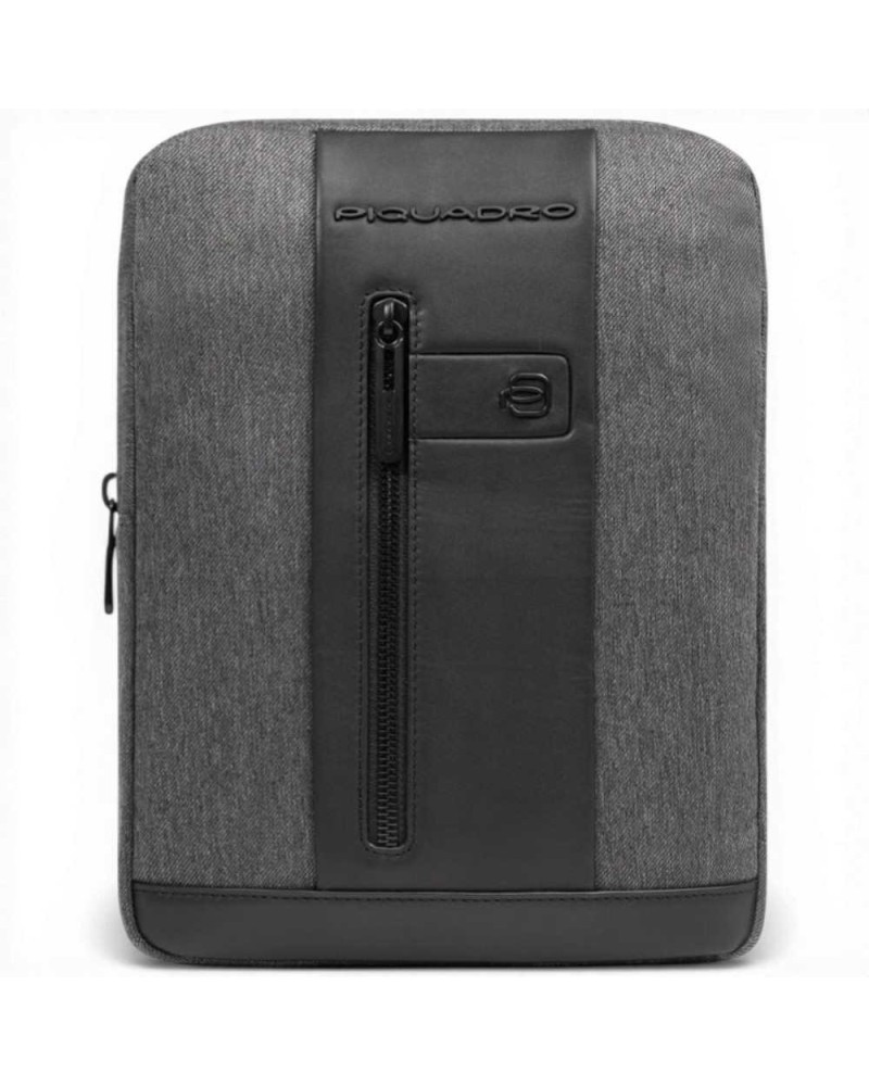 Piquadro Borsello br2 Homme vert en tissu recycle et cuir avec porte iPad