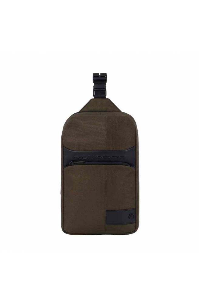 Monospalla Piquadro W129 Cuir et tissu verts - CA5751W129-VE