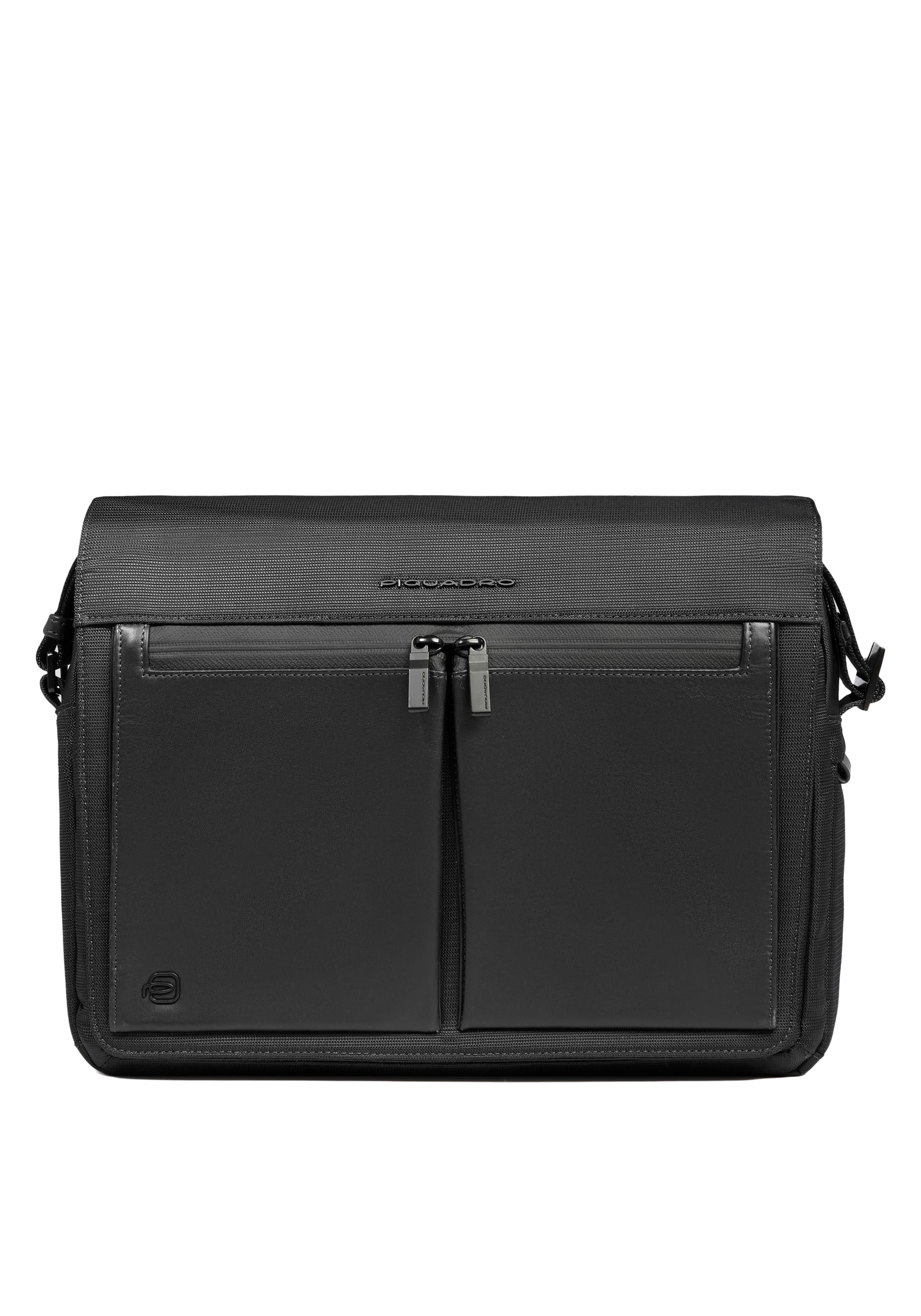 Piquadro Messenger Small Man  Ca6627s136-n Black In Black