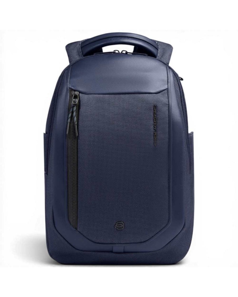 Piquadro Sac a dos en cuir bleu unisexe et tissu avec ordinateur portable 13''' et iPad