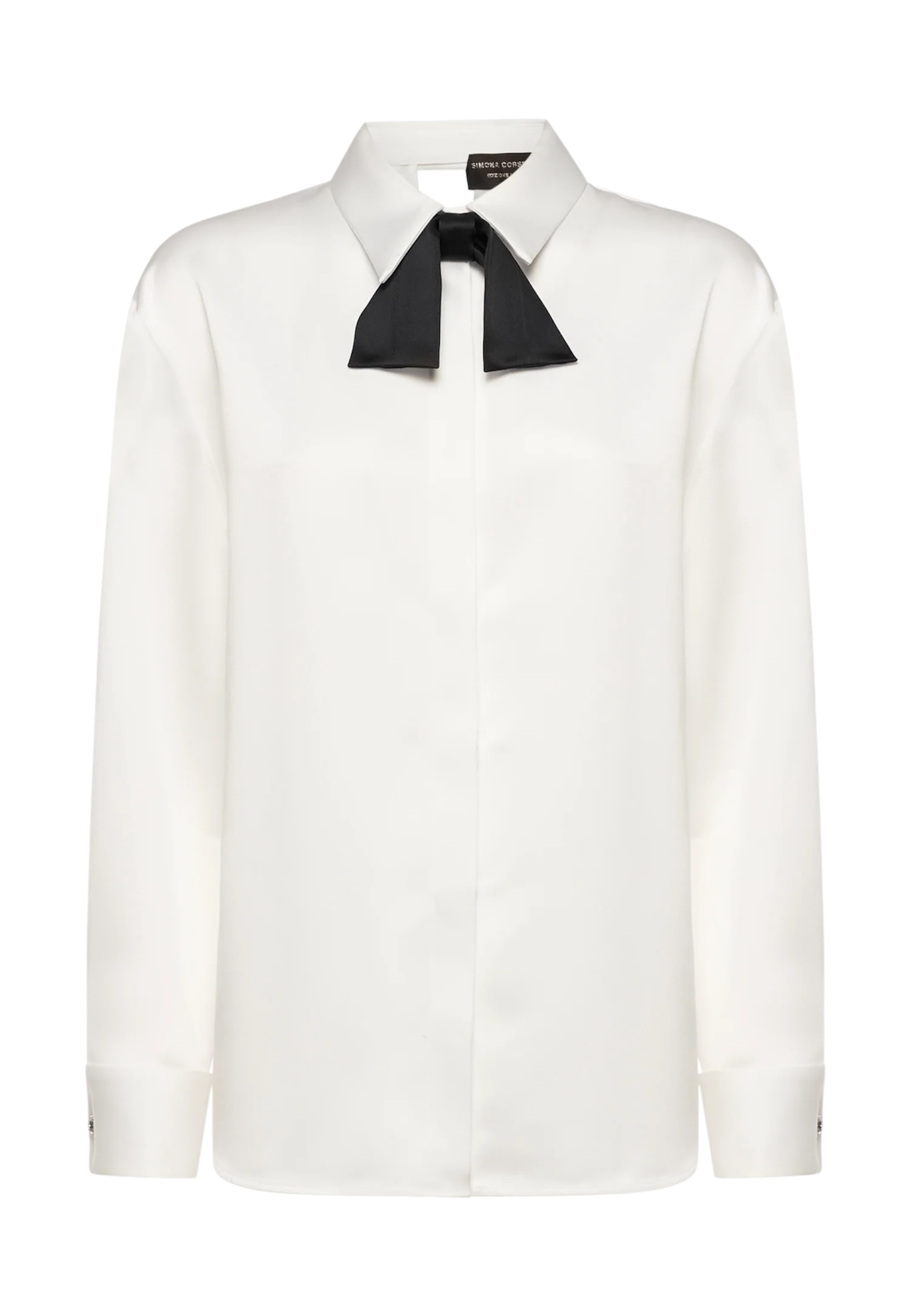 Simona Corsellini Shirt With Back Neck Woman  With Tie In White