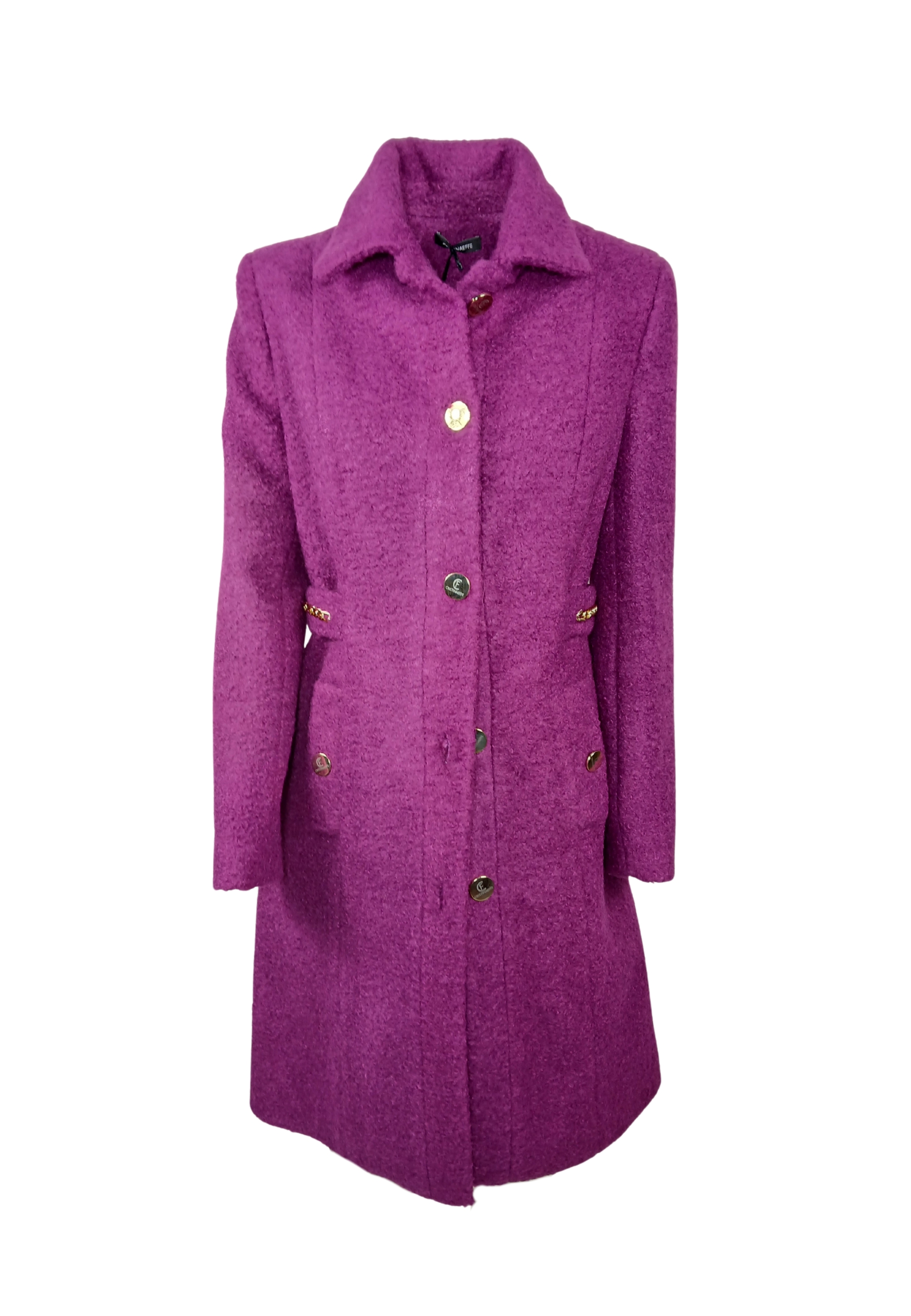 Women's Coat Cristina Effe Coat with button closure-side pockets- details