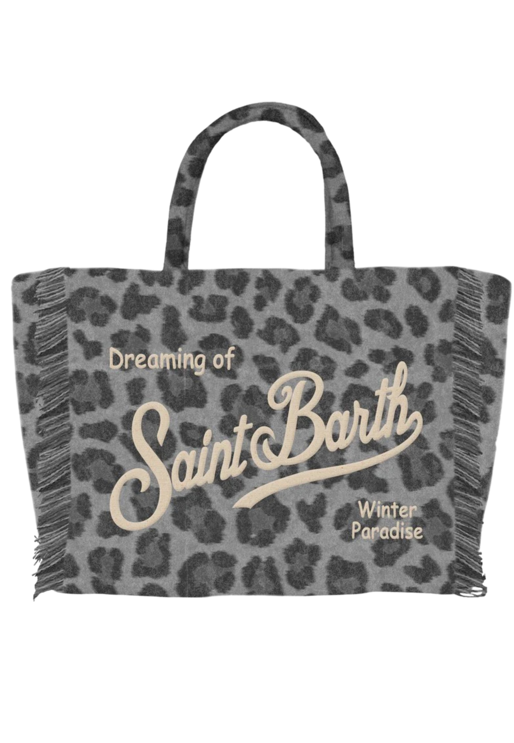 Saint Barth Colette Felt Leopard Woman  Midi In Gray