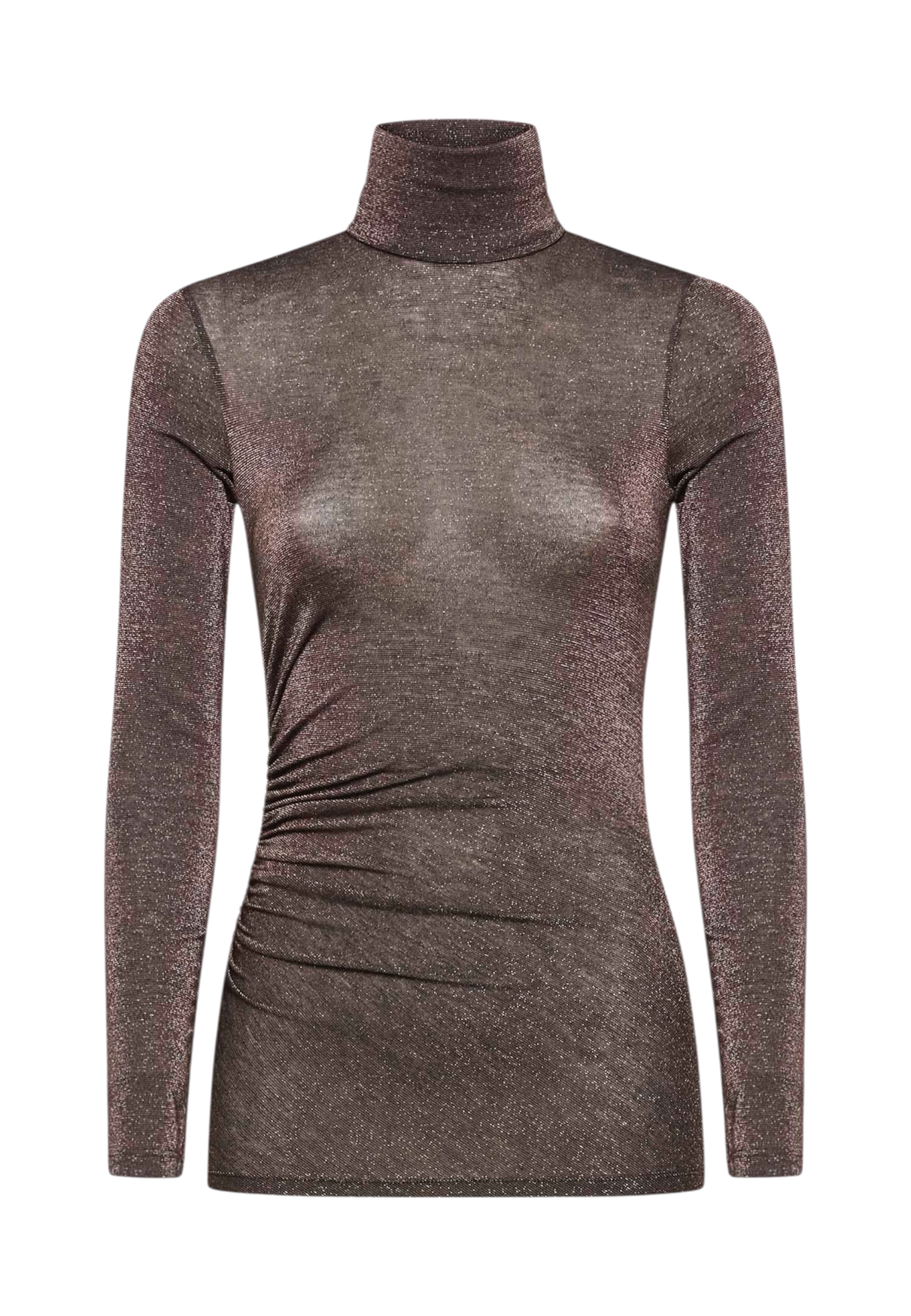 Simona Corsellini Body Fit Woman  In Lurex In Brown