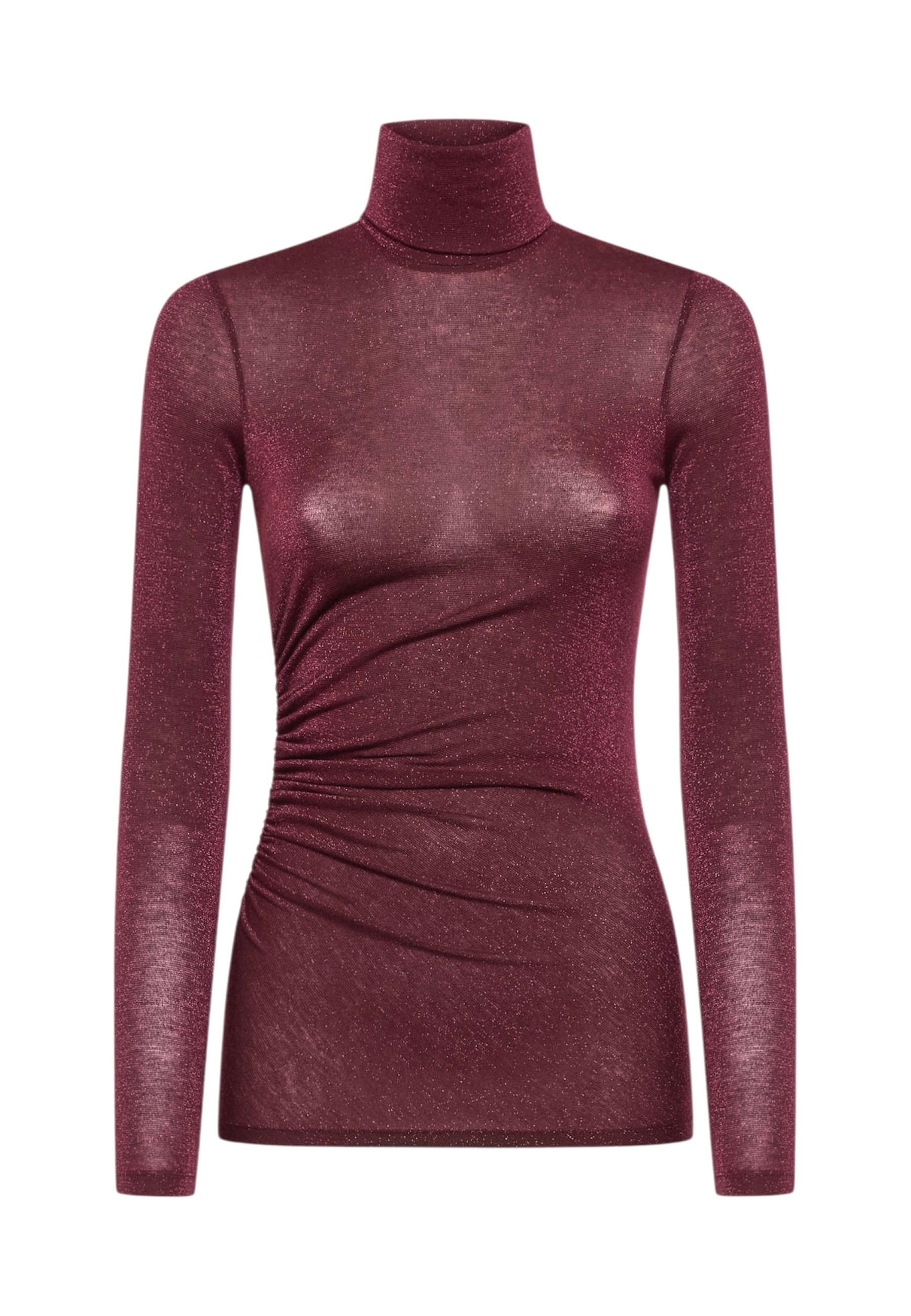 Simona Corsellini Body Fit Woman  In Lurex In Burgundy