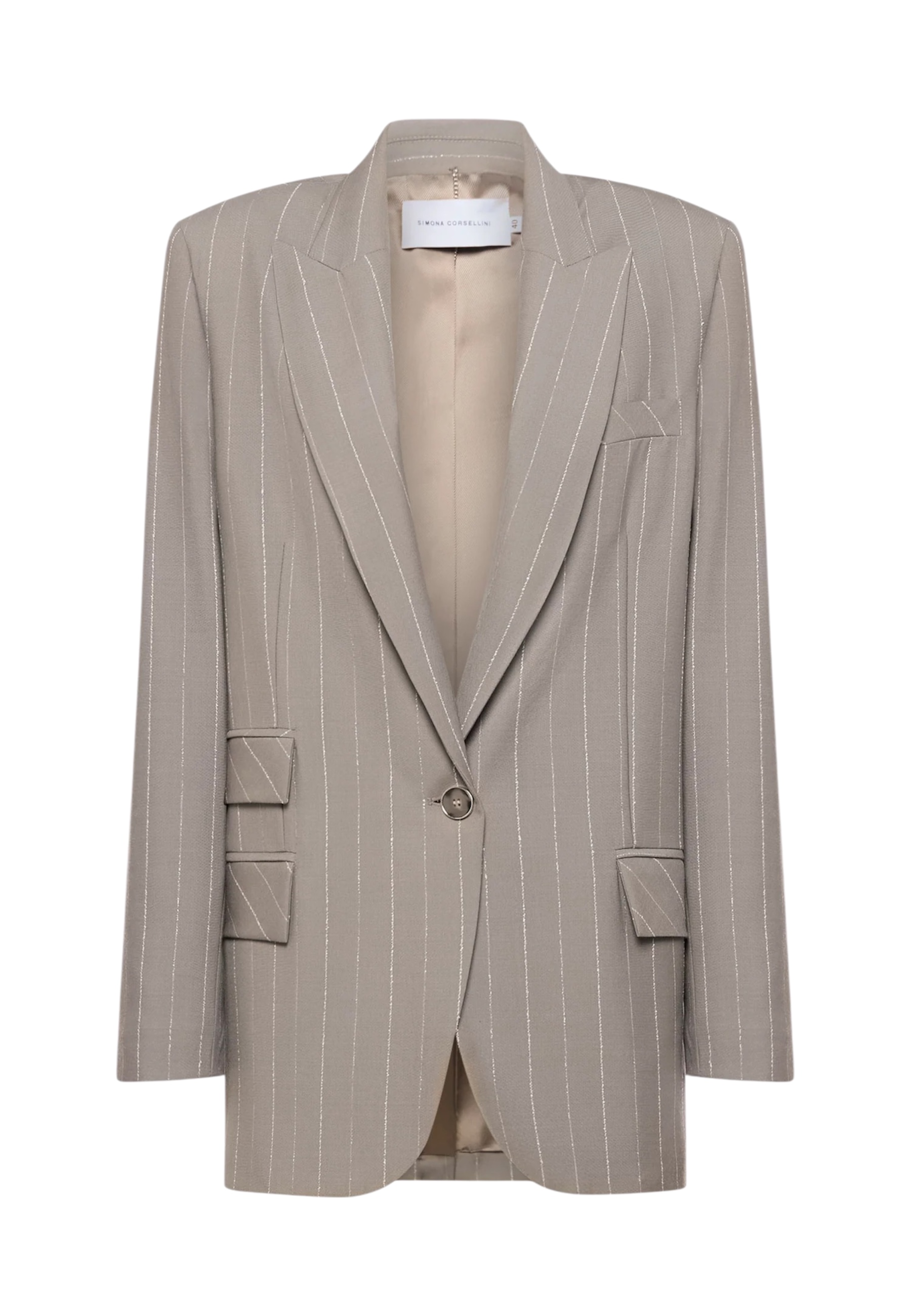 Women's Single-breasted Jacket Simona Corsellini gessato