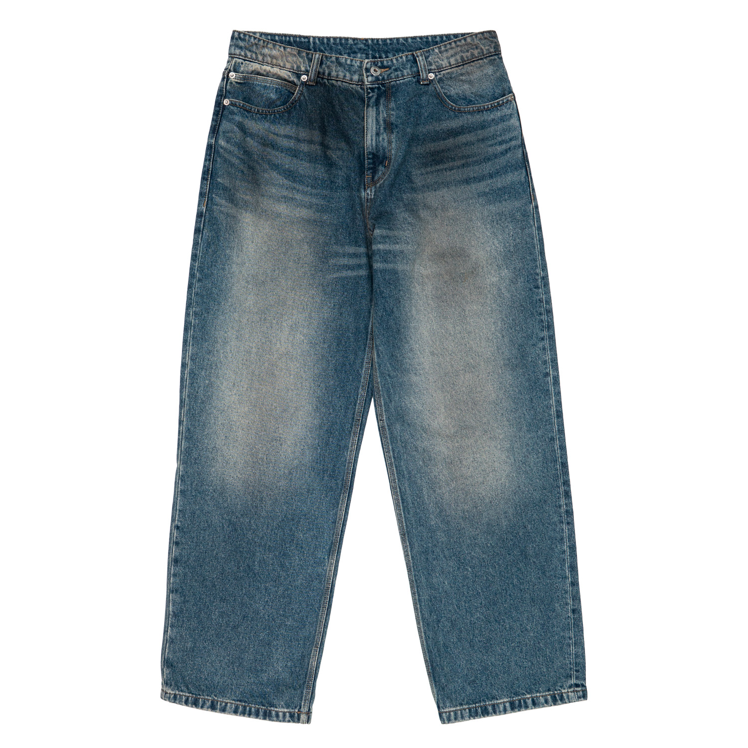 Mannen jeans Coor rechte gesneden vuile was indigo