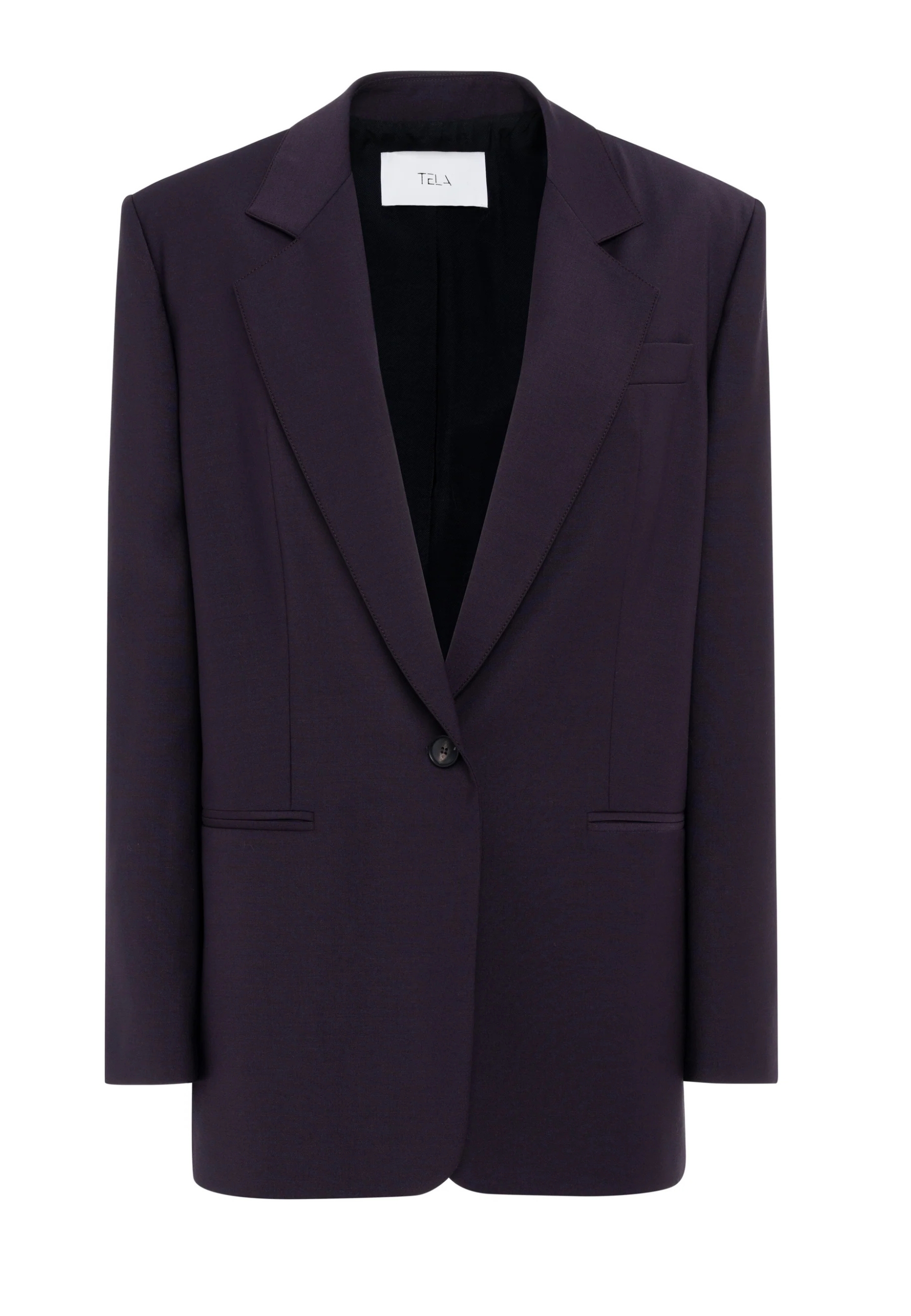 Sartorial Blazer Tela dunkel lila Monopetto in technischer Wolle