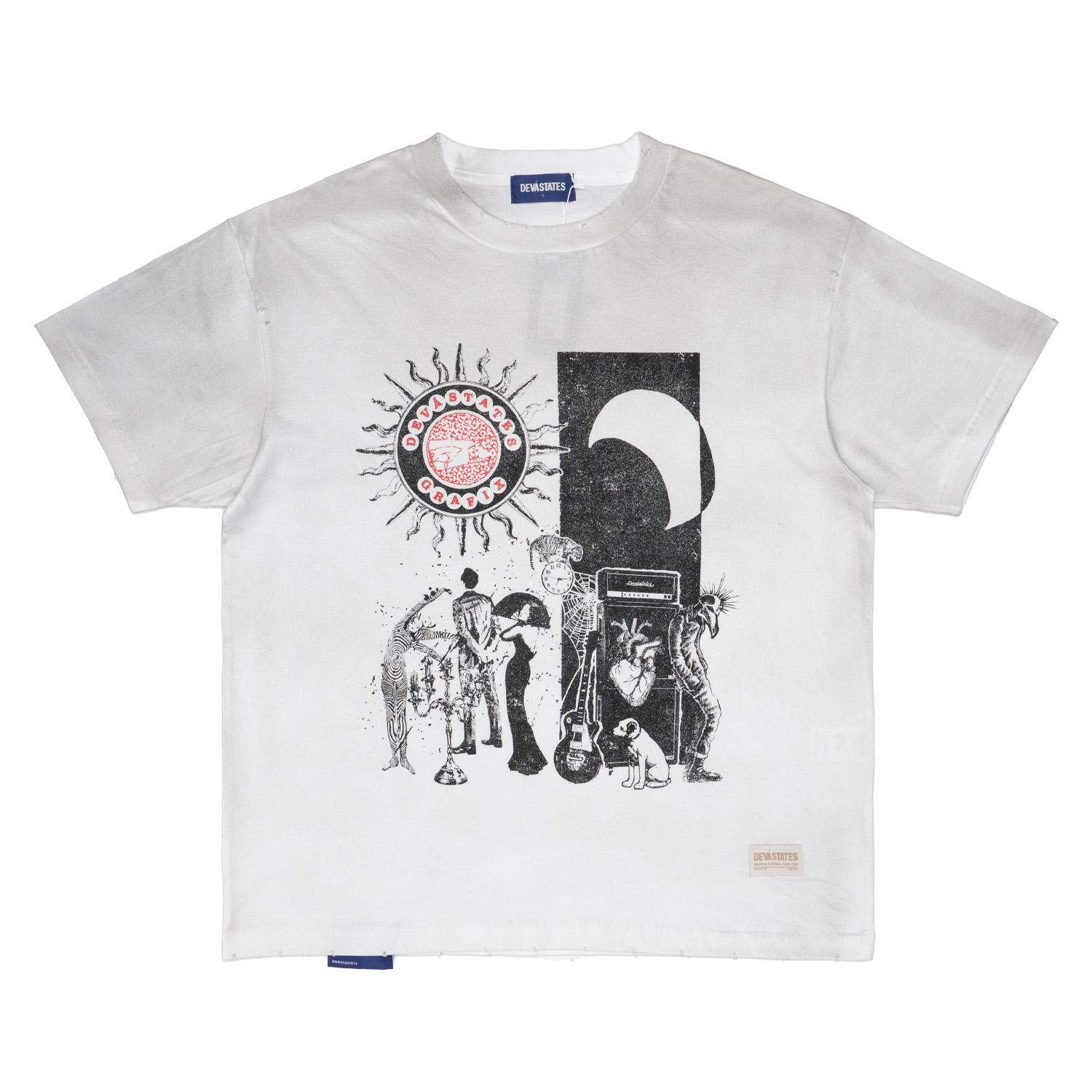 Camiseta Hombre Devastates Inverso blanco